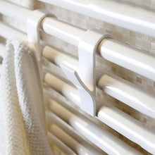 Load image into Gallery viewer, High quality Hangar For Heated Towel Radiator Rail Clothes Hanger Bath Hook Holder Percha Plegable Scarf Hanger White 6pcs