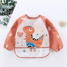 Load image into Gallery viewer, Baby Kids Toddler Long Sleeve Scarf Waterproof Art Smock Feeding Bib Apron Pocket Infant Boys Girls Burp Cloth Banana Bibs