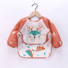 Load image into Gallery viewer, Baby Kids Toddler Long Sleeve Scarf Waterproof Art Smock Feeding Bib Apron Pocket Infant Boys Girls Burp Cloth Banana Bibs