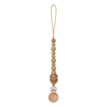 Load image into Gallery viewer, Baby Pacifier Clips Silicone Beads Wooden Ring Pacifier Chain Infant Nipple Appease Soother Chain Clips Dummy Holder Nipple Clip