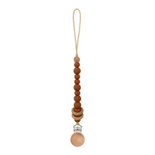 Load image into Gallery viewer, Baby Pacifier Clips Silicone Beads Wooden Ring Pacifier Chain Infant Nipple Appease Soother Chain Clips Dummy Holder Nipple Clip