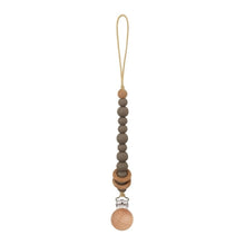 Load image into Gallery viewer, Baby Pacifier Clips Silicone Beads Wooden Ring Pacifier Chain Infant Nipple Appease Soother Chain Clips Dummy Holder Nipple Clip