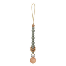 Load image into Gallery viewer, Baby Pacifier Clips Silicone Beads Wooden Ring Pacifier Chain Infant Nipple Appease Soother Chain Clips Dummy Holder Nipple Clip
