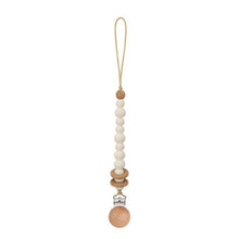 Load image into Gallery viewer, Baby Pacifier Clips Silicone Beads Wooden Ring Pacifier Chain Infant Nipple Appease Soother Chain Clips Dummy Holder Nipple Clip