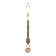 Load image into Gallery viewer, Baby Pacifier Clips Silicone Beads Wooden Ring Pacifier Chain Infant Nipple Appease Soother Chain Clips Dummy Holder Nipple Clip