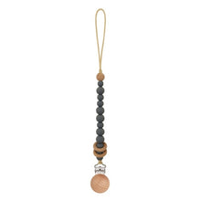 Load image into Gallery viewer, Baby Pacifier Clips Silicone Beads Wooden Ring Pacifier Chain Infant Nipple Appease Soother Chain Clips Dummy Holder Nipple Clip