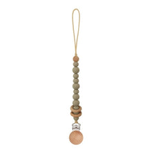 Load image into Gallery viewer, Baby Pacifier Clips Silicone Beads Wooden Ring Pacifier Chain Infant Nipple Appease Soother Chain Clips Dummy Holder Nipple Clip