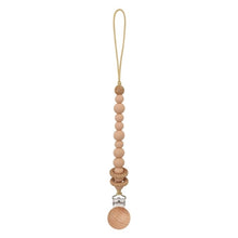 Load image into Gallery viewer, Baby Pacifier Clips Silicone Beads Wooden Ring Pacifier Chain Infant Nipple Appease Soother Chain Clips Dummy Holder Nipple Clip