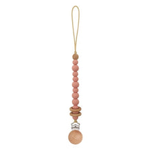 Load image into Gallery viewer, Baby Pacifier Clips Silicone Beads Wooden Ring Pacifier Chain Infant Nipple Appease Soother Chain Clips Dummy Holder Nipple Clip