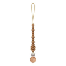 Load image into Gallery viewer, Baby Pacifier Clips Silicone Beads Wooden Ring Pacifier Chain Infant Nipple Appease Soother Chain Clips Dummy Holder Nipple Clip