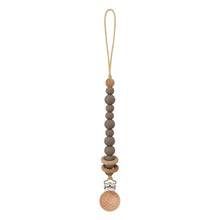 Load image into Gallery viewer, Baby Pacifier Clips Silicone Beads Wooden Ring Pacifier Chain Infant Nipple Appease Soother Chain Clips Dummy Holder Nipple Clip