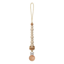 Load image into Gallery viewer, Baby Pacifier Clips Silicone Beads Wooden Ring Pacifier Chain Infant Nipple Appease Soother Chain Clips Dummy Holder Nipple Clip