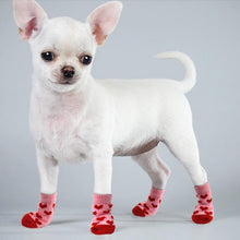 Load image into Gallery viewer, 4pcs Warm Puppy Dog Socks Soft Pet Knits Socks Cute Cartoon Anti Slip Socks Warm Puppy Dog Shoes Small Medium Dogs Pet Product