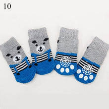 Load image into Gallery viewer, 4pcs Warm Puppy Dog Socks Soft Pet Knits Socks Cute Cartoon Anti Slip Socks Warm Puppy Dog Shoes Small Medium Dogs Pet Product