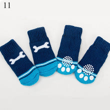 Load image into Gallery viewer, 4pcs Warm Puppy Dog Socks Soft Pet Knits Socks Cute Cartoon Anti Slip Socks Warm Puppy Dog Shoes Small Medium Dogs Pet Product