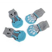 Load image into Gallery viewer, 4pcs Warm Puppy Dog Socks Soft Pet Knits Socks Cute Cartoon Anti Slip Socks Warm Puppy Dog Shoes Small Medium Dogs Pet Product