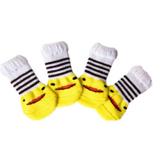Load image into Gallery viewer, 4pcs Warm Puppy Dog Socks Soft Pet Knits Socks Cute Cartoon Anti Slip Socks Warm Puppy Dog Shoes Small Medium Dogs Pet Product