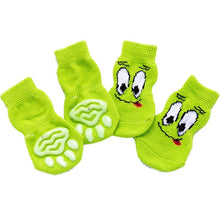 Load image into Gallery viewer, 4pcs Warm Puppy Dog Socks Soft Pet Knits Socks Cute Cartoon Anti Slip Socks Warm Puppy Dog Shoes Small Medium Dogs Pet Product