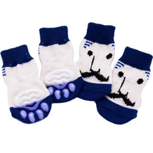 Load image into Gallery viewer, 4pcs Warm Puppy Dog Socks Soft Pet Knits Socks Cute Cartoon Anti Slip Socks Warm Puppy Dog Shoes Small Medium Dogs Pet Product
