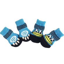Load image into Gallery viewer, 4pcs Warm Puppy Dog Socks Soft Pet Knits Socks Cute Cartoon Anti Slip Socks Warm Puppy Dog Shoes Small Medium Dogs Pet Product