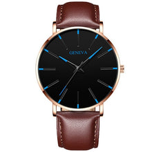 Load image into Gallery viewer, 2021 Minimalist Men's Fashion Ultra Thin Watches Simple Men Business Stainless Steel Mesh Belt Quartz Watch Relogio Masculino