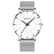 Load image into Gallery viewer, 2021 Minimalist Men's Fashion Ultra Thin Watches Simple Men Business Stainless Steel Mesh Belt Quartz Watch Relogio Masculino