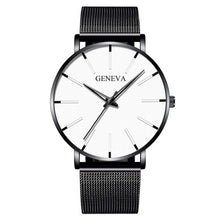 Load image into Gallery viewer, 2021 Minimalist Men's Fashion Ultra Thin Watches Simple Men Business Stainless Steel Mesh Belt Quartz Watch Relogio Masculino