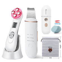 Load image into Gallery viewer, Ultrasonic Skin Scrubber Facial Cleansing Small Bubble Blackhead Remover Water Cycle Pore Cleaner EMS LED Facial Massager EMS