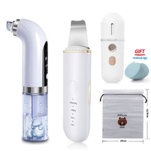 Load image into Gallery viewer, Ultrasonic Skin Scrubber Facial Cleansing Small Bubble Blackhead Remover Water Cycle Pore Cleaner EMS LED Facial Massager EMS
