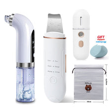 Load image into Gallery viewer, Ultrasonic Skin Scrubber Facial Cleansing Small Bubble Blackhead Remover Water Cycle Pore Cleaner EMS LED Facial Massager EMS