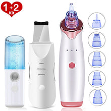 Load image into Gallery viewer, Ultrasonic Skin Scrubber Facial Cleansing Small Bubble Blackhead Remover Water Cycle Pore Cleaner EMS LED Facial Massager EMS
