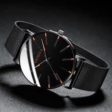 Load image into Gallery viewer, 2021 Minimalist Men's Fashion Ultra Thin Watches Simple Men Business Stainless Steel Mesh Belt Quartz Watch Relogio Masculino