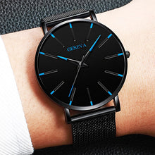 Load image into Gallery viewer, 2021 Minimalist Men's Fashion Ultra Thin Watches Simple Men Business Stainless Steel Mesh Belt Quartz Watch Relogio Masculino