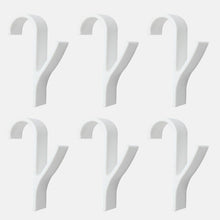 Load image into Gallery viewer, High quality Hangar For Heated Towel Radiator Rail Clothes Hanger Bath Hook Holder Percha Plegable Scarf Hanger White 6pcs
