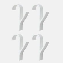 Load image into Gallery viewer, High quality Hangar For Heated Towel Radiator Rail Clothes Hanger Bath Hook Holder Percha Plegable Scarf Hanger White 6pcs
