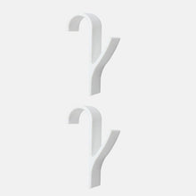 Load image into Gallery viewer, High quality Hangar For Heated Towel Radiator Rail Clothes Hanger Bath Hook Holder Percha Plegable Scarf Hanger White 6pcs
