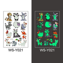 Load image into Gallery viewer, Tattoo Stickers Luminous Child Kid Temporary Fake Tattoos. (Glow Paste on Face Arm Leg for Children Body)
