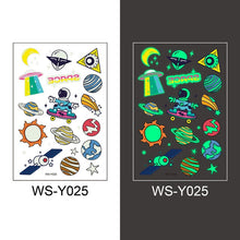 Load image into Gallery viewer, Tattoo Stickers Luminous Child Kid Temporary Fake Tattoos. (Glow Paste on Face Arm Leg for Children Body)

