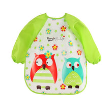 Load image into Gallery viewer, Baby Kids Toddler Long Sleeve Scarf Waterproof Art Smock Feeding Bib Apron Pocket Infant Boys Girls Burp Cloth Banana Bibs
